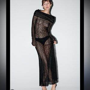 Zara off the shoulder lace dress worn once size M